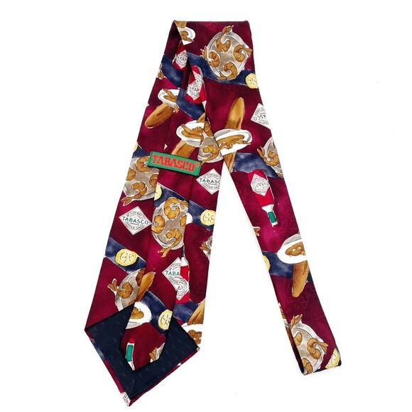 Tabasco Brand 100% Silk Necktie Hot Sauce Pop Culture Men’s Neck Tie - Picture 8 of 12